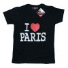 T-shirt noir Femme I love Paris
