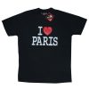 T-shirt noir Homme I love Paris