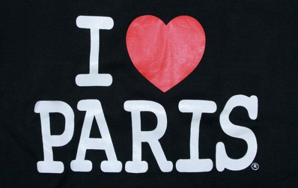 T-shirt noir Homme I love Paris