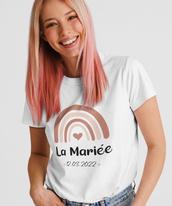 Tee-Shirt Arc En Ciel La Mariee pour femme