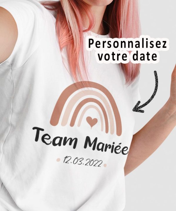 Tee-Shirt Arc En Ciel Team pour femme