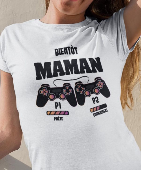 Tee-Shirt Bientot Maman Geek pour femme