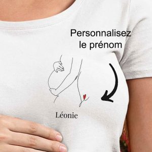Tee-Shirt Femme Enceinte Personnalise