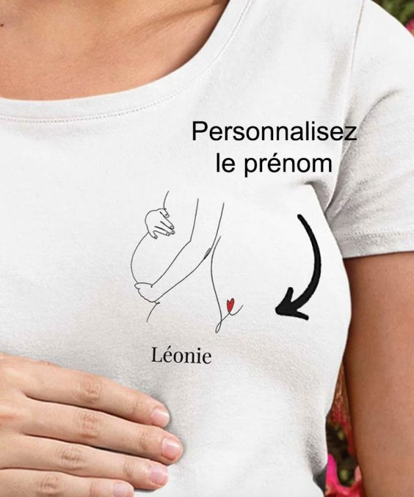 Tee-Shirt Femme Enceinte Personnalise