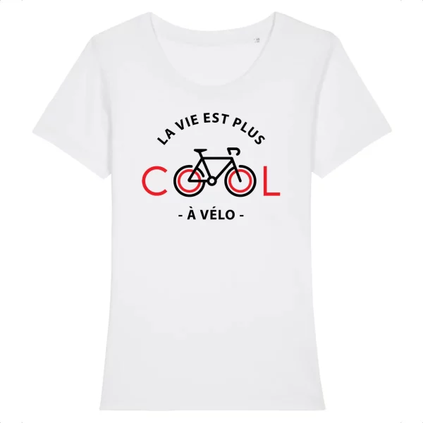 Tee Shirt La vie est plus cool a velo