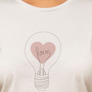 Tee shirt Coeur ampoule Femme 1