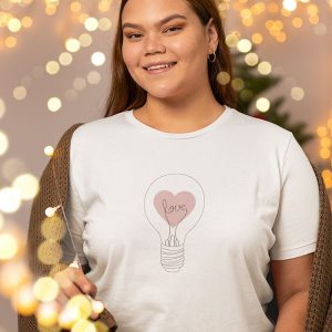 Tee shirt Coeur ampoule Femme 2