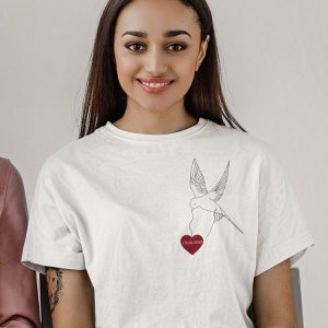 Tee-shirt – Colombe date – Pour femme