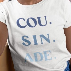 Tee-shirt - Cousinade bleu - Femme 2 Tee shirt Cousinade bleu Femme 3