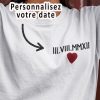Tee-shirt – Date chiffre romain – Pour femme