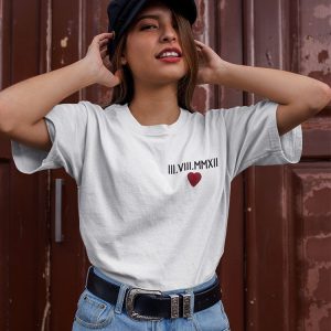 Tee-shirt – Date chiffre romain – Pour femme