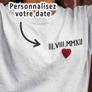 Tee shirt Date chiffre romain Pour femme 3