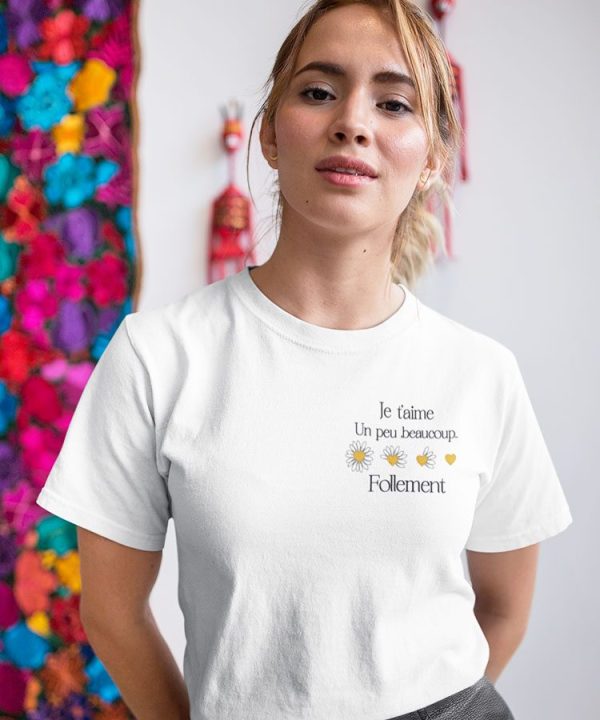 Tee-shirt – Je t’aime un peu marguerite – Femme