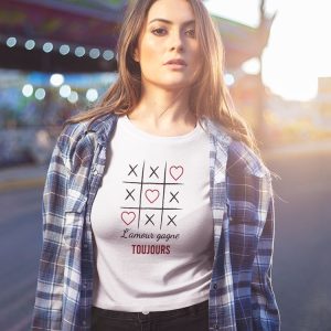 Tee-shirt – L’amour gagne toujours – Femme