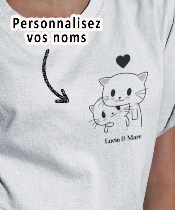 Tee-shirt – Love chaton personnalise – Pour femme