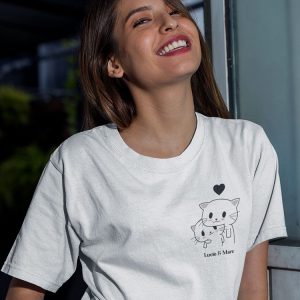 Tee-shirt – Love chaton personnalise – Pour femme