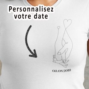 Tee-shirt – Main entrelace ballon – Pour femme Tee-shirt – Main entrelace ballon – Pour femme