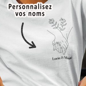 Tee-shirt - Main fleur personnalise - Pour femme 2 Tee shirt Main fleur personnalise Pour femme 3