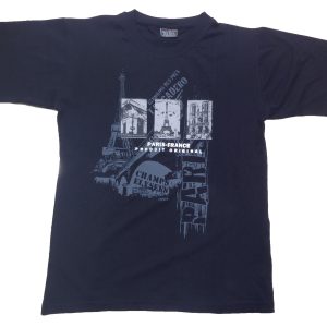 Tee shirt Monuments de Paris France original Noir Tee shirt Monuments de Paris France original Noir