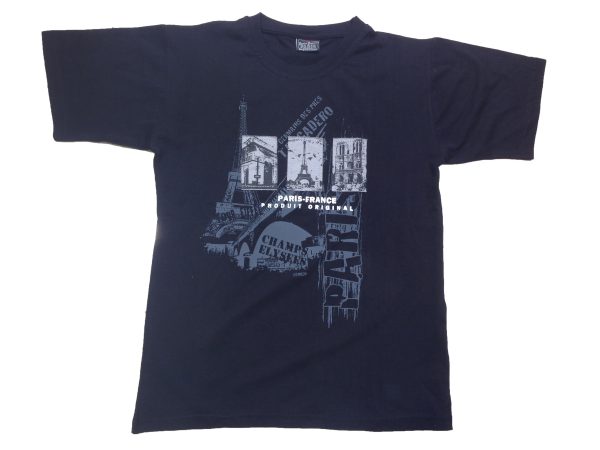 Tee shirt Monuments de Paris France original Noir