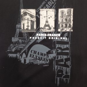 Tee shirt Monuments de Paris France original Noir Tee shirt Monuments de Paris France original Noir