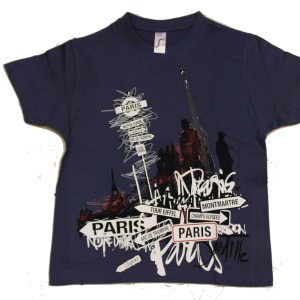Tee shirt Paris Directions multiplaque Tee shirt Paris Directions multiplaque