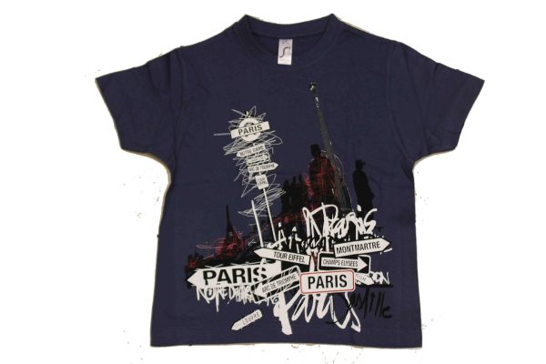 Tee shirt Paris Directions multiplaque