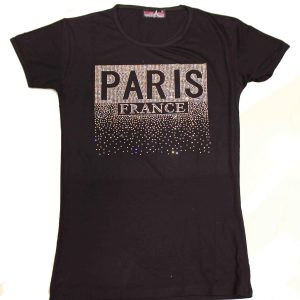 Tee shirt Paris France STRASS Tee shirt Paris France STRASS