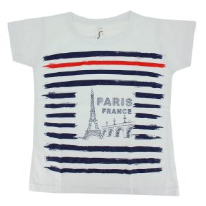Tee shirt Paris France Tour Eiffel Tricolore