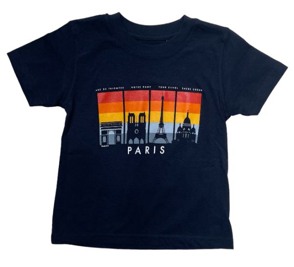 Tee shirt Paris monuments ombre