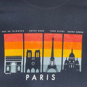 Tee shirt Paris monuments ombre Tee shirt Paris monuments ombre