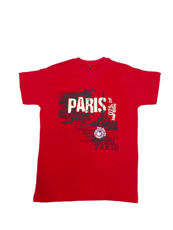 Tee shirt Tour Eiffel 75 France rouge