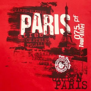 Tee shirt Tour Eiffel 75 France rouge