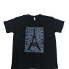 Tee shirt Tour Eiffel Paris France noir