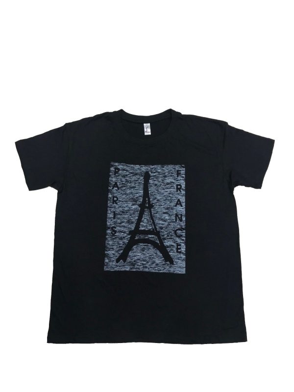 Tee shirt Tour Eiffel Paris France noir