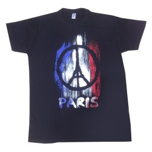 Tee shirt Tour Eiffel Paris Peace noir Tee shirt Tour Eiffel Paris Peace noir