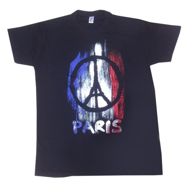 Tee shirt Tour Eiffel Paris Peace noir