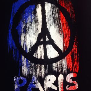 Tee shirt Tour Eiffel Paris Peace noir Tee shirt Tour Eiffel Paris Peace noir
