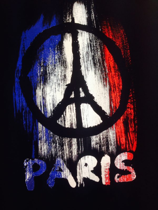 Tee shirt Tour Eiffel Paris Peace noir