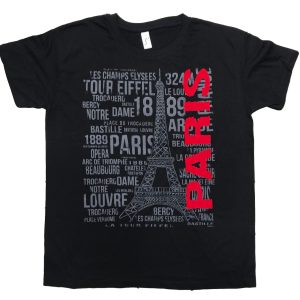 Tee shirt Tour Eiffel Paris rouge Tee shirt Tour Eiffel Paris rouge
