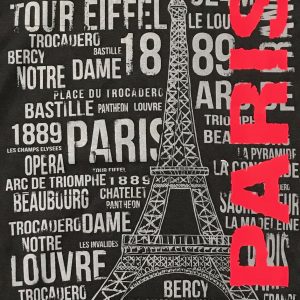 Tee shirt Tour Eiffel Paris rouge Tee shirt Tour Eiffel Paris rouge