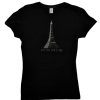 Tee shirt Tour Eiffel Strass 3 couleurs stylise