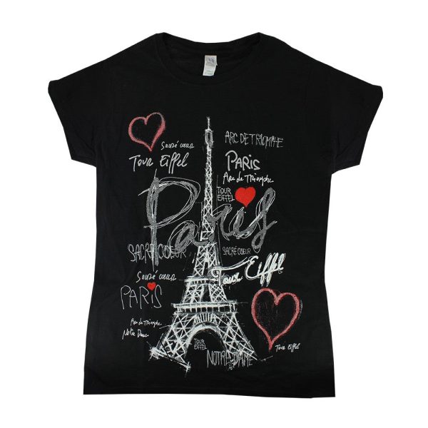 Tee shirt Tour Eiffel coeur Paris