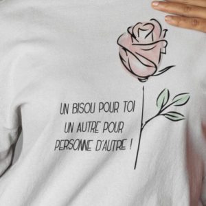 Tee shirt Un bisou pour toi Femme 3