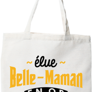 Tote bag coton recycle elue belle-maman en or Tote bag coton recycle elue belle-maman en or
