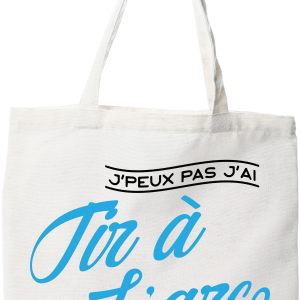 Tote bag coton recycle j_peux pas j_ai tir a l_arc Tote bag coton recycle j_peux pas j_ai tir a l_arc