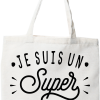 Tote bag coton recycle je suis un super electronicien