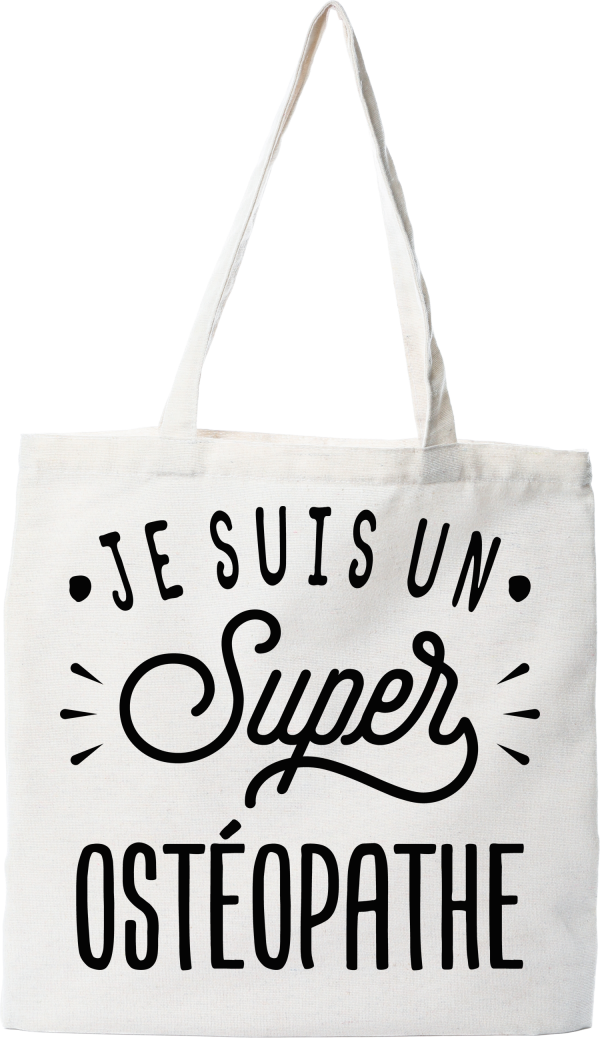 Tote bag coton recycle je suis un super osteopathe