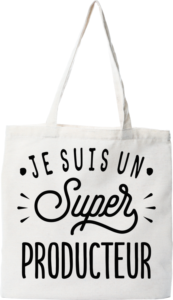 Tote bag coton recycle je suis un super producteur