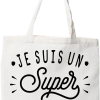 Tote bag coton recycle je suis un super psychologue
